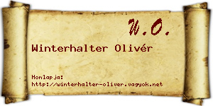 Winterhalter Olivér névjegykártya