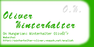 oliver winterhalter business card